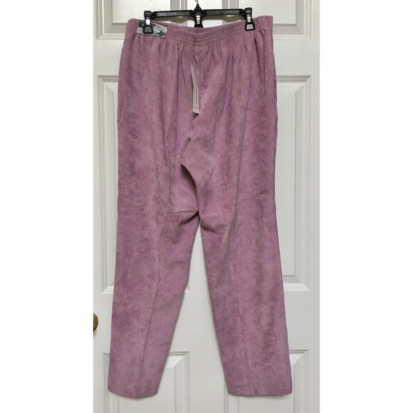 Alfred Dunner Women's Pullon Elastic Waist Classic Fit Corduroy Pants Pink - Picture 13 of 14